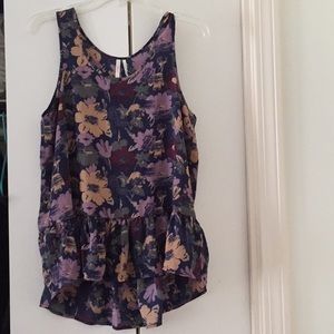 Nordstrom sleeveless floral pattern blouse